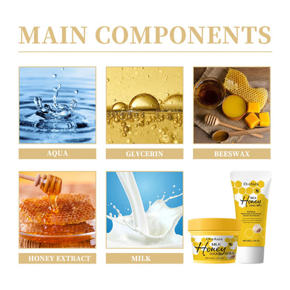 Milk And Honey Tear Off Hand Mask Moisturizing Nourishing Mask Repair Dry Hands Softens Skin Exfoli 4