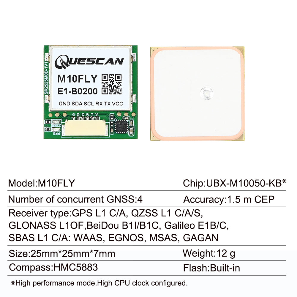 M10FLY 10Hz M10 GPS Module With Compass For Drone FPV GNSS Sensor Compatible With Betaflight Ardupi 1