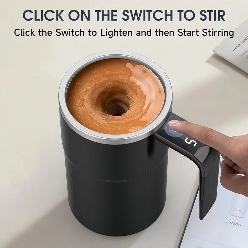 Self Stirring Coffee Mug With USB Rechargeable Magnetic Mixer 3