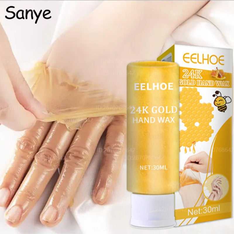 Mango Moisturizing Hand Wax with Beeswax Hand Mask, Natural Nourish Soften Cream, Scrub HandCare Mask Treatment