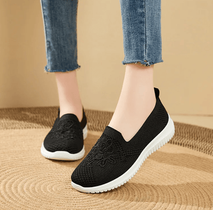 Womens Breathable Mesh Knit Sneakers Lightweight Non Slip Casual Shoes