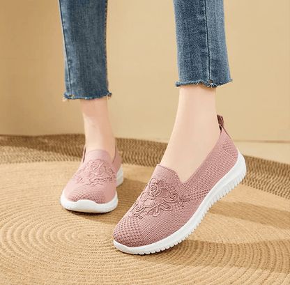 Womens Breathable Mesh Knit Sneakers Lightweight Non Slip Casual Shoes 3