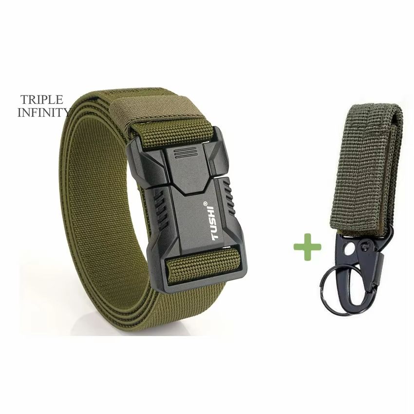 SwiftLock Tactical Elastic Belt  Aluminum Alloy Buckle Hunting  Outdoor Belt 12