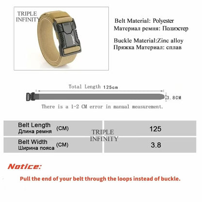 SwiftLock Tactical Elastic Belt  Aluminum Alloy Buckle Hunting  Outdoor Belt 1