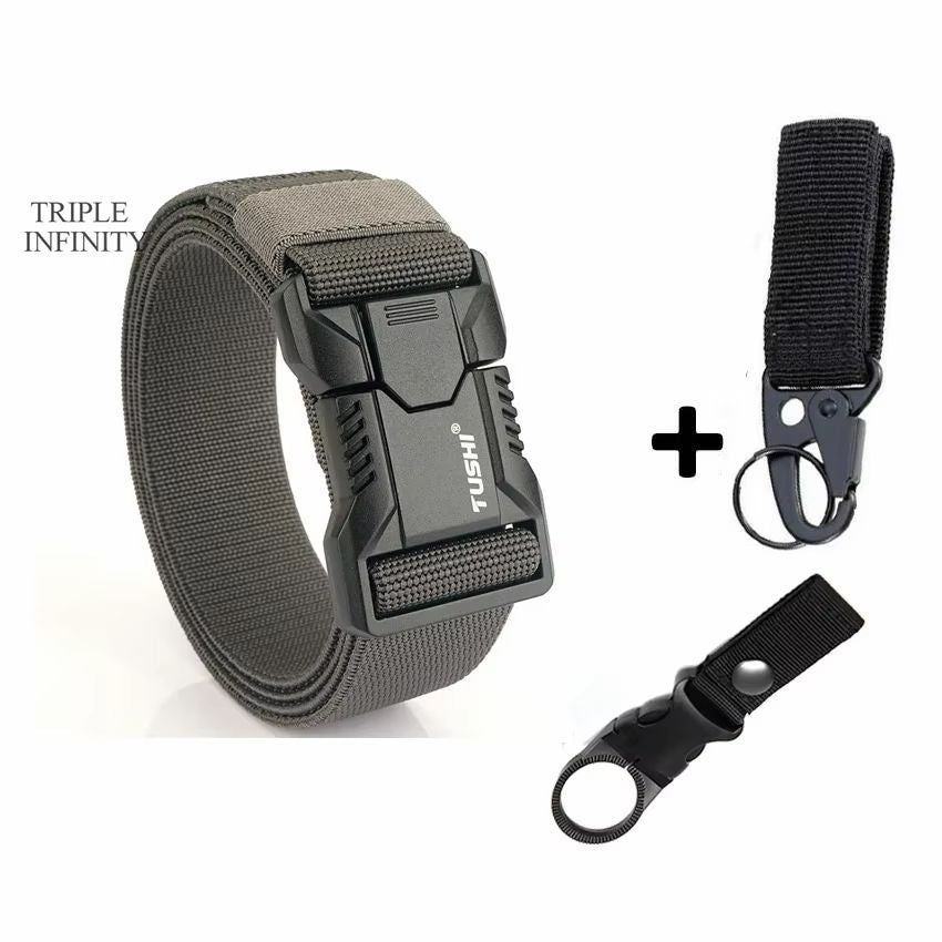 SwiftLock Tactical Elastic Belt  Aluminum Alloy Buckle Hunting  Outdoor Belt 4