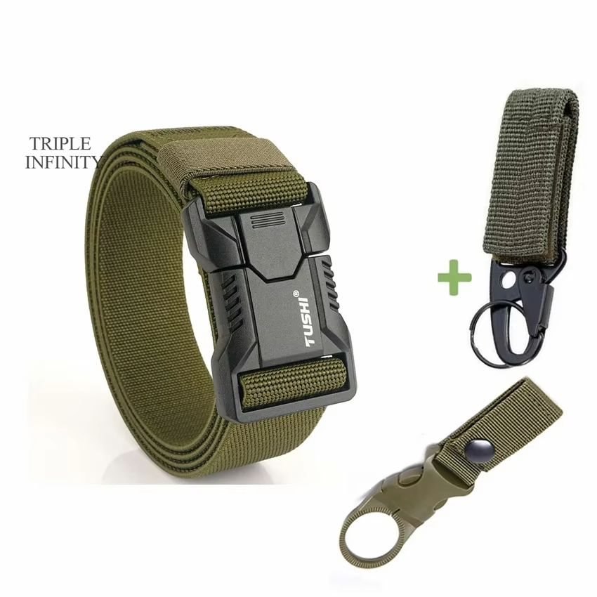SwiftLock Tactical Elastic Belt  Aluminum Alloy Buckle Hunting  Outdoor Belt 17