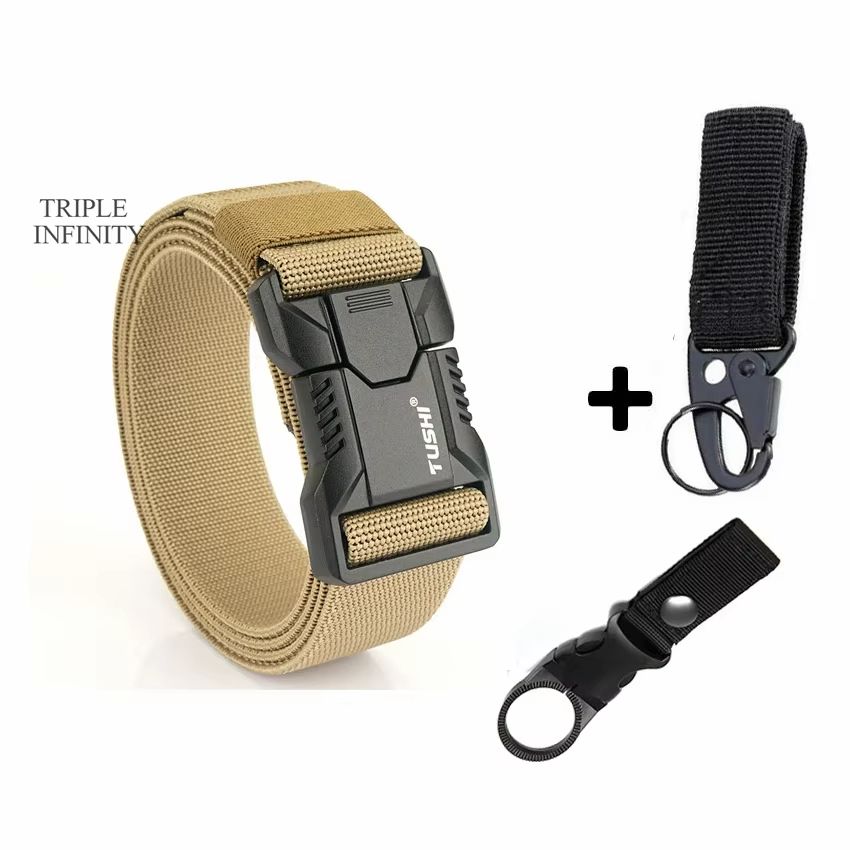SwiftLock Tactical Elastic Belt  Aluminum Alloy Buckle Hunting  Outdoor Belt 18