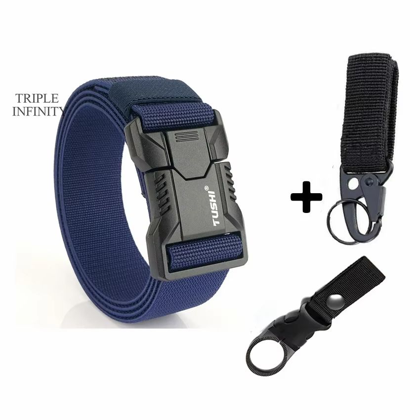 SwiftLock Tactical Elastic Belt  Aluminum Alloy Buckle Hunting  Outdoor Belt 19