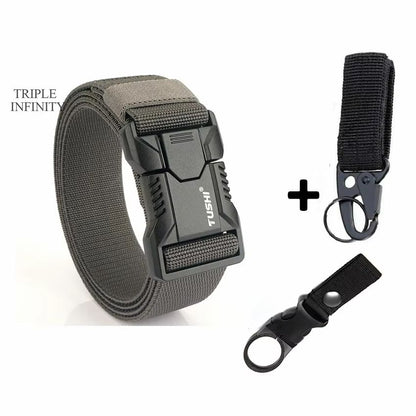 SwiftLock Tactical Elastic Belt  Aluminum Alloy Buckle Hunting  Outdoor Belt 20
