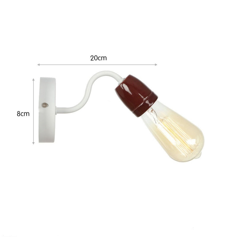 IWHD Colorful Ceramic LED Wall Lamp Nordic Minimalism Wall Sconce For Loft Living Room Bedroom Beds 3
