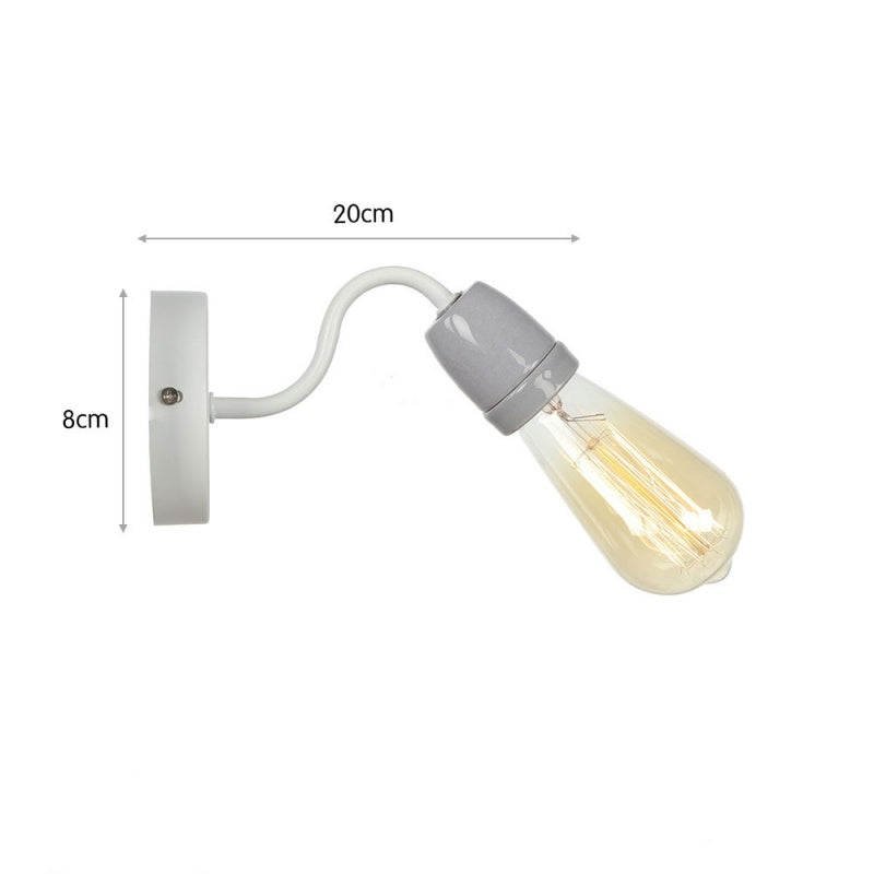 IWHD Colorful Ceramic LED Wall Lamp Nordic Minimalism Wall Sconce For Loft Living Room Bedroom Beds 2