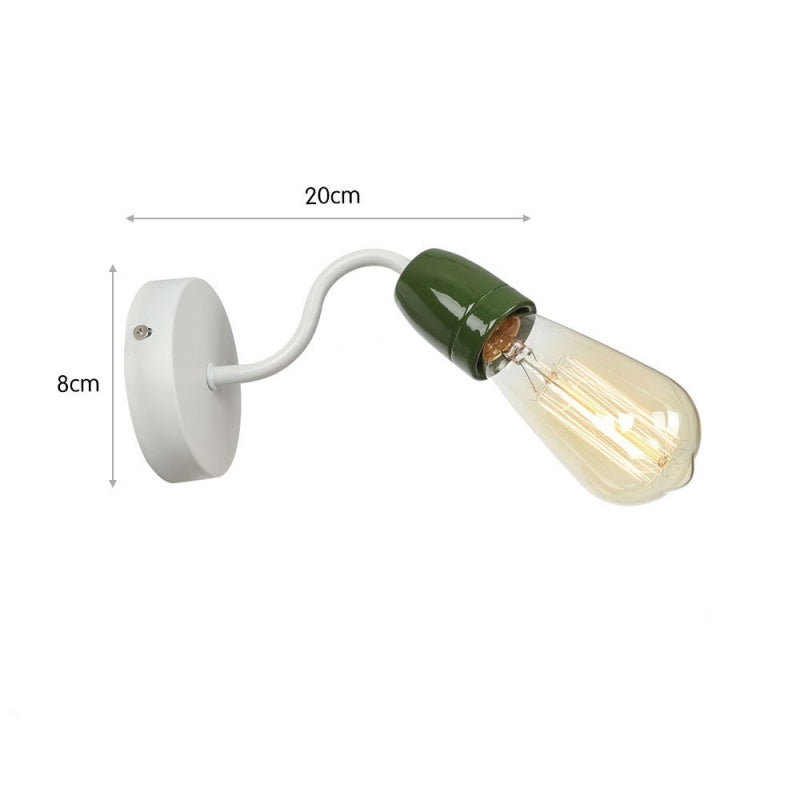 IWHD Colorful Ceramic LED Wall Lamp Nordic Minimalism Wall Sconce For Loft Living Room Bedroom Beds 5