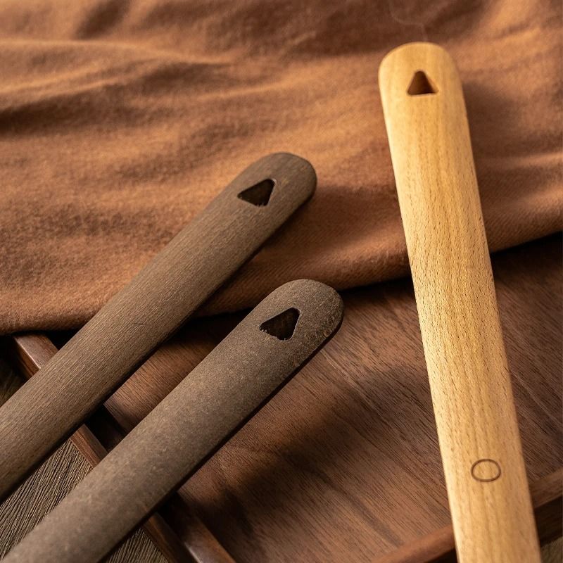 Premium Wooden Long Handle Magnetic Shoehorn 1