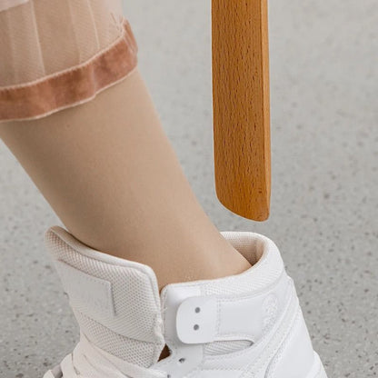 Premium Wooden Long Handle Magnetic Shoehorn 3