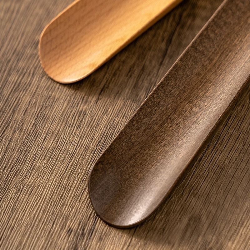 Premium Wooden Long Handle Magnetic Shoehorn 4