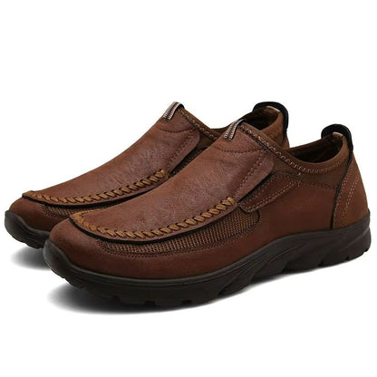 AirEase Handmade SlipOn Loafers  Mens Breathable Retro Casual Shoes 6