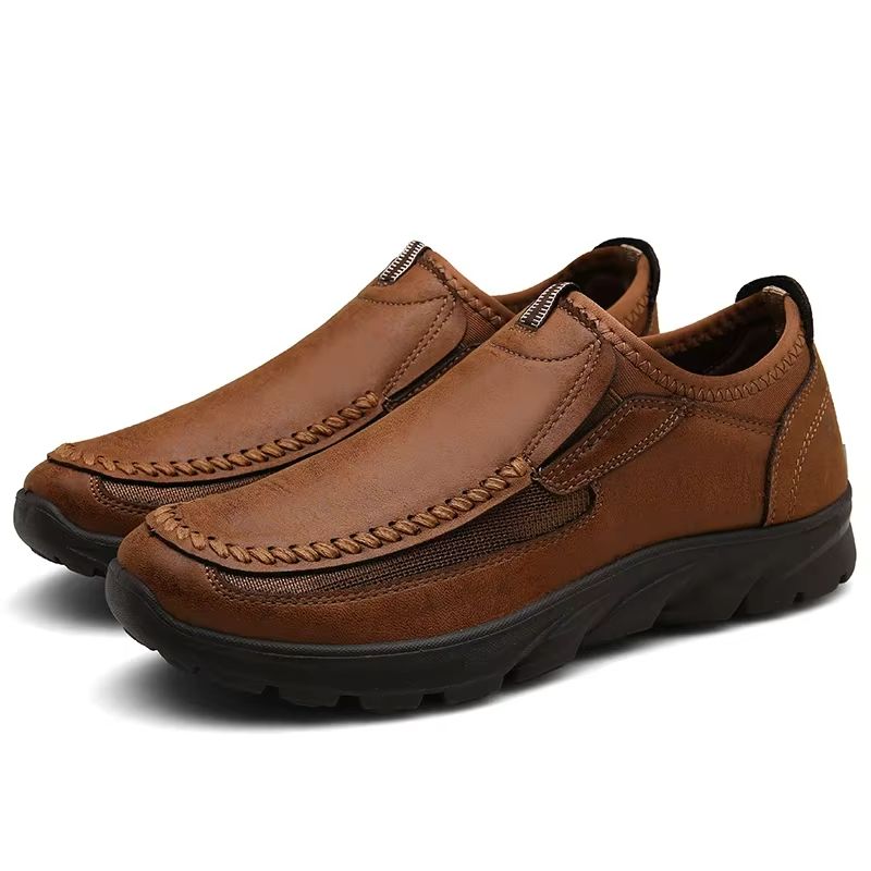 AirEase Handmade SlipOn Loafers  Mens Breathable Retro Casual Shoes 7