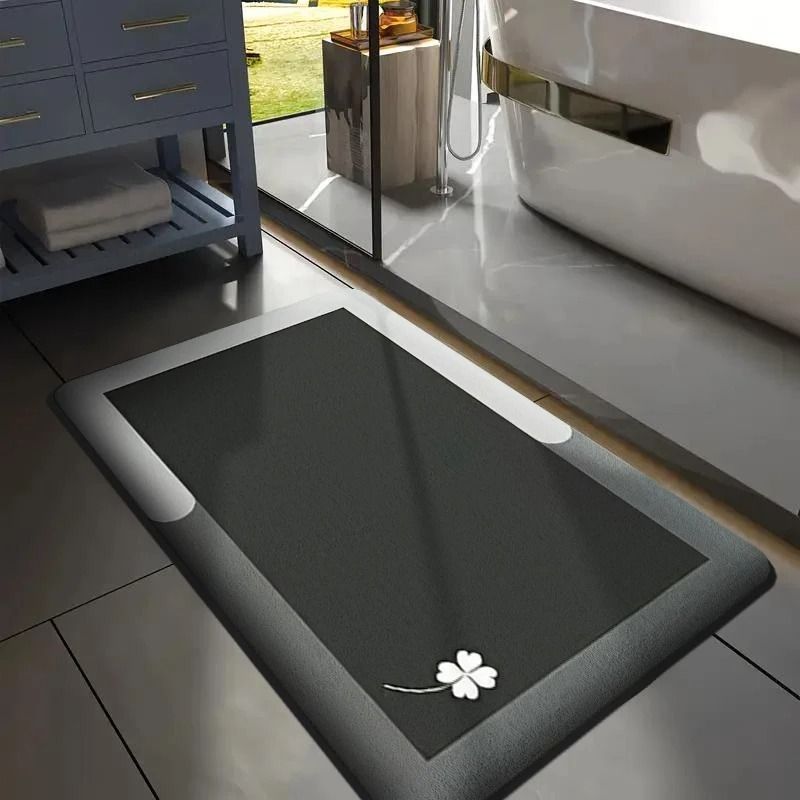 Thick Flannel Absorbent Bathroom Floor Mat 9