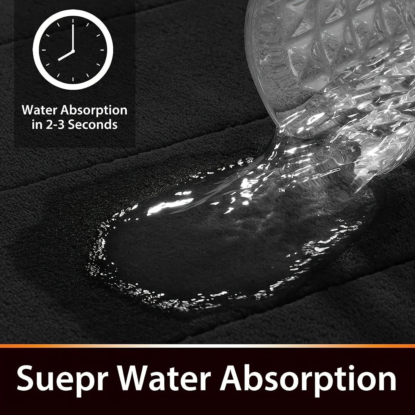 Thick Flannel Absorbent Bathroom Floor Mat 3