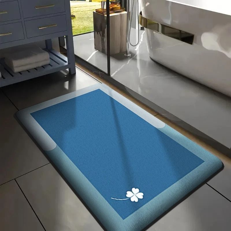 Thick Flannel Absorbent Bathroom Floor Mat 7