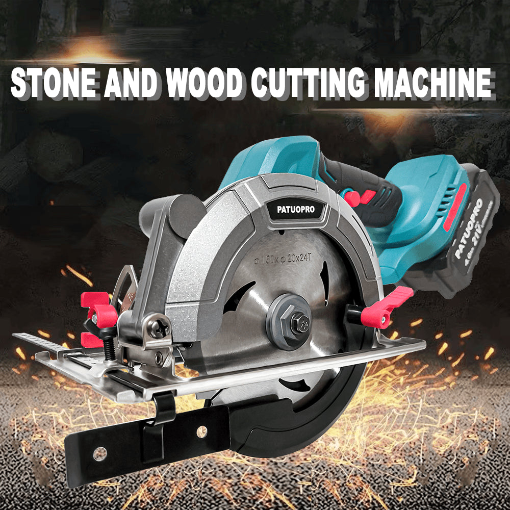 150mm Brushless Cordless Circular Saw, 6 Inch Handheld Electric Saw with Adjustable Angle for Wood, Stone, Metal, Fits