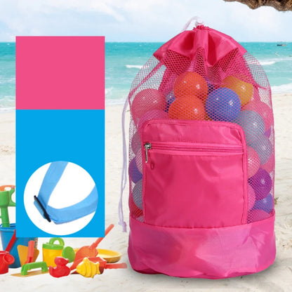 Large Capacity Beach Toy Mesh Bag, Outdoor Swimming Clothing Storage Bag, Travel Shoulder Handheld Storage Organizer