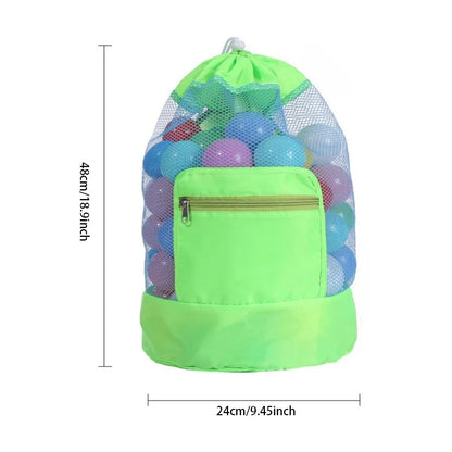 Large Capacity Beach Toy Mesh Bag, Outdoor Swimming Clothing Storage Bag, Travel Shoulder Handheld Storage Organizer