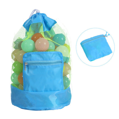 Large Capacity Beach Toy Mesh Bag, Outdoor Swimming Clothing Storage Bag, Travel Shoulder Handheld Storage Organizer