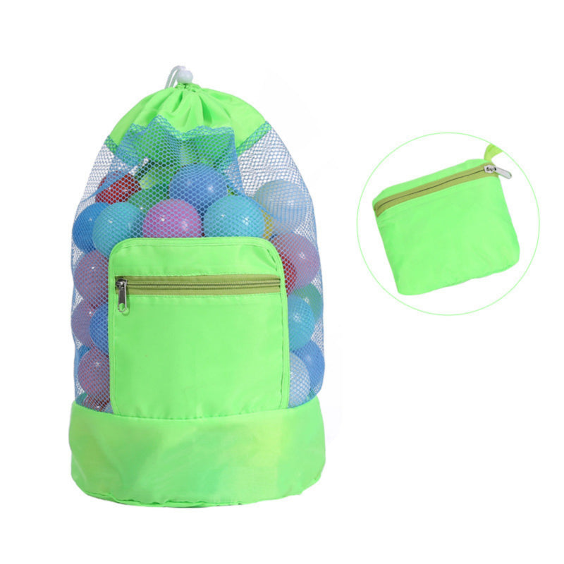 Large Capacity Beach Toy Mesh Bag, Outdoor Swimming Clothing Storage Bag, Travel Shoulder Handheld Storage Organizer
