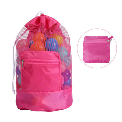 Large Capacity Beach Toy Mesh Bag, Outdoor Swimming Clothing Storage Bag, Travel Shoulder Handheld Storage Organizer