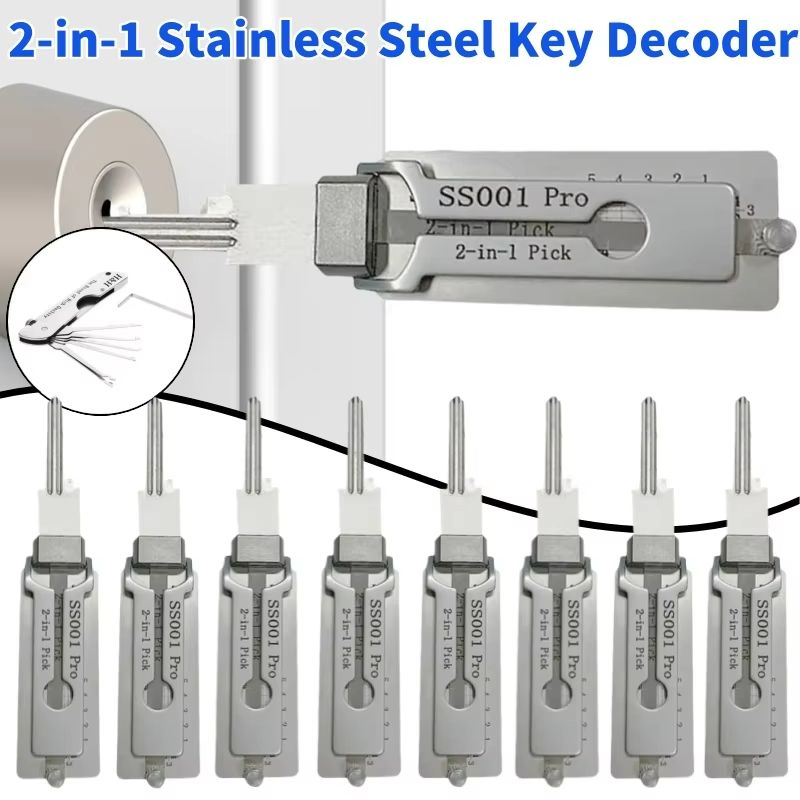 ProDecode 2-in-1 Stainless Steel Key Decoder & Hook Tool