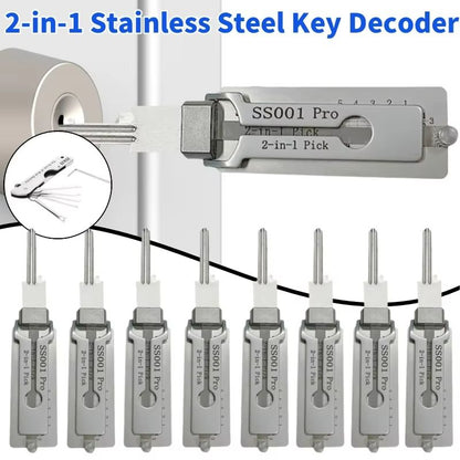 ProDecode 2-in-1 Stainless Steel Key Decoder & Hook Tool