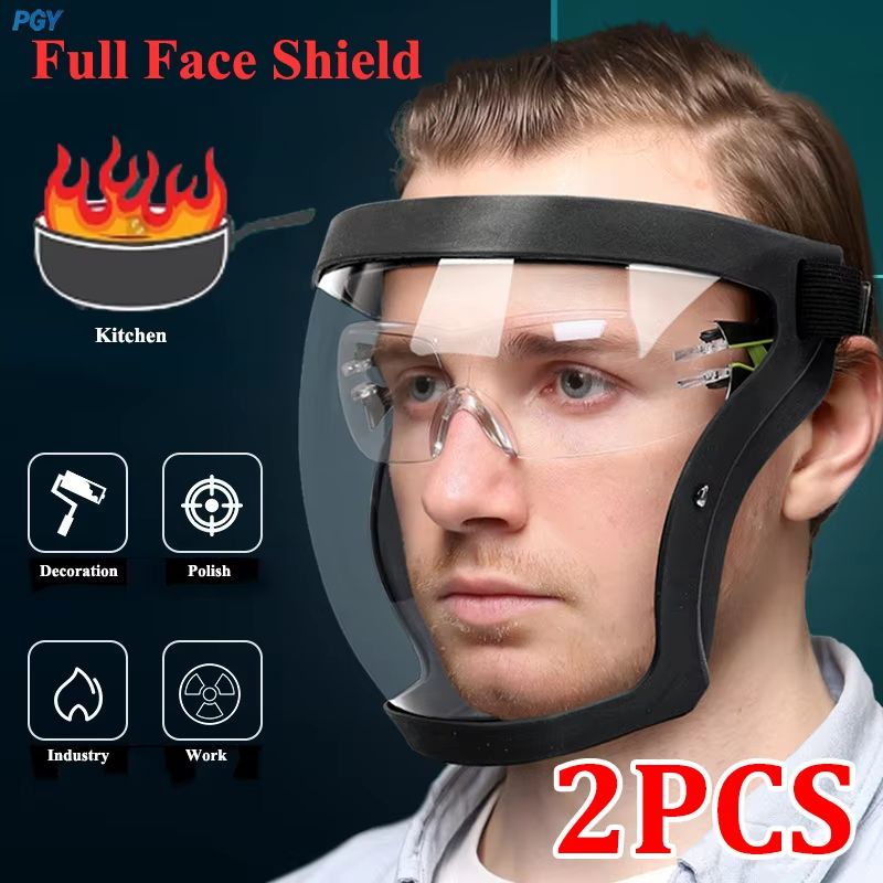 Transparent Splashproof Face Shield – Protective Safety Mask for Work, Outdoor, and Daily Use