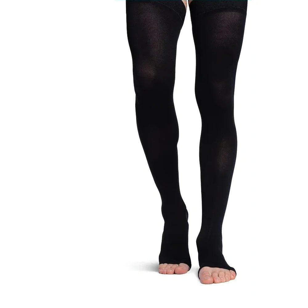 Medical Compression Socks Men Thigh High Relief For Varicose Veins Nurse Duty Long Hiking Air Trave 5
