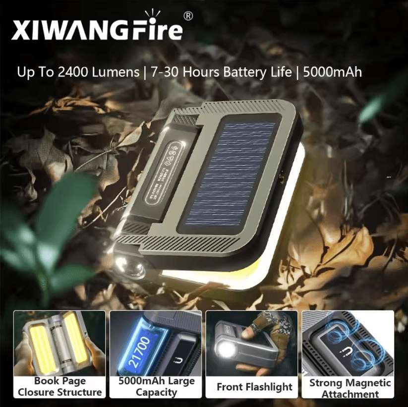 Portable LED Camping Lantern 2000LM Waterproof Tent Light with Power Bank