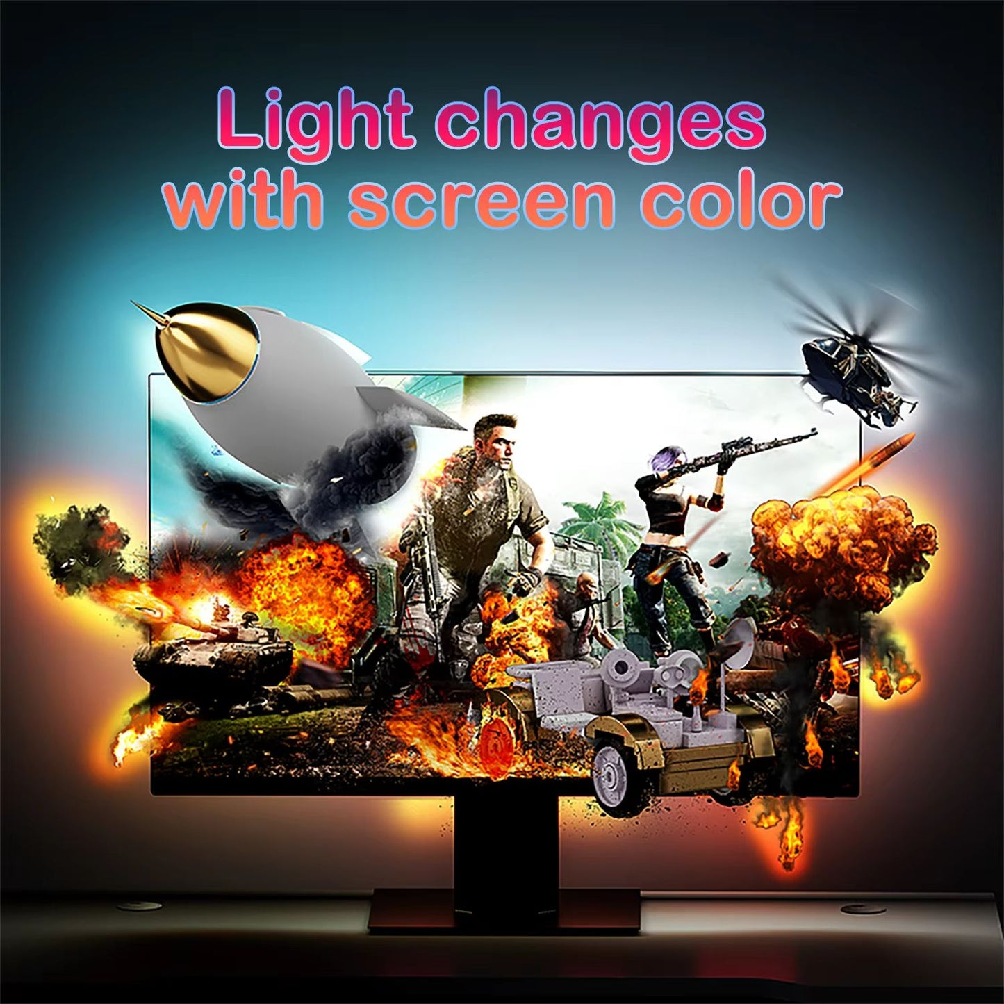 GlowSync Smart USB RGB Light Bar  Monitor Backlight Gaming Strip 1
