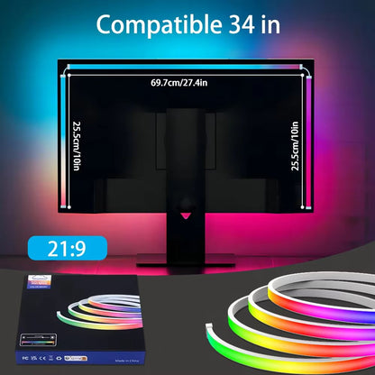 GlowSync Smart USB RGB Light Bar  Monitor Backlight Gaming Strip 9