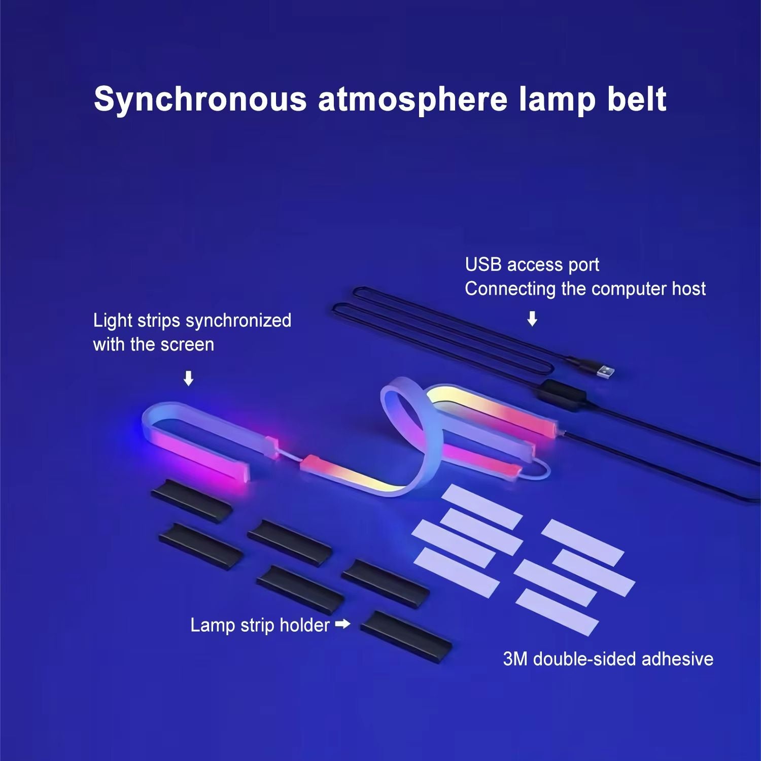 GlowSync Smart USB RGB Light Bar  Monitor Backlight Gaming Strip 5