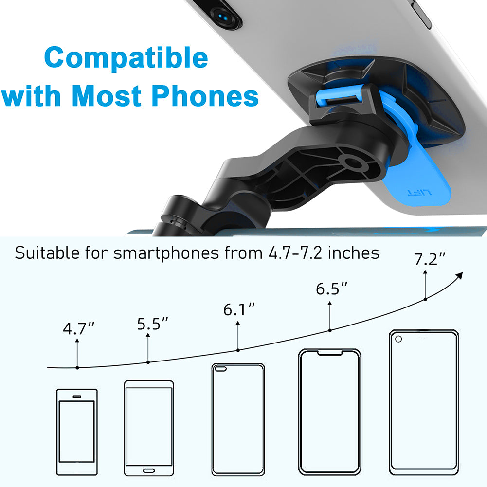 Universal Motorcycle Bike Phone Holder with Shock Absorber, 360° Rotatable MTB Handlebar Phone Stand for GPS Navigation