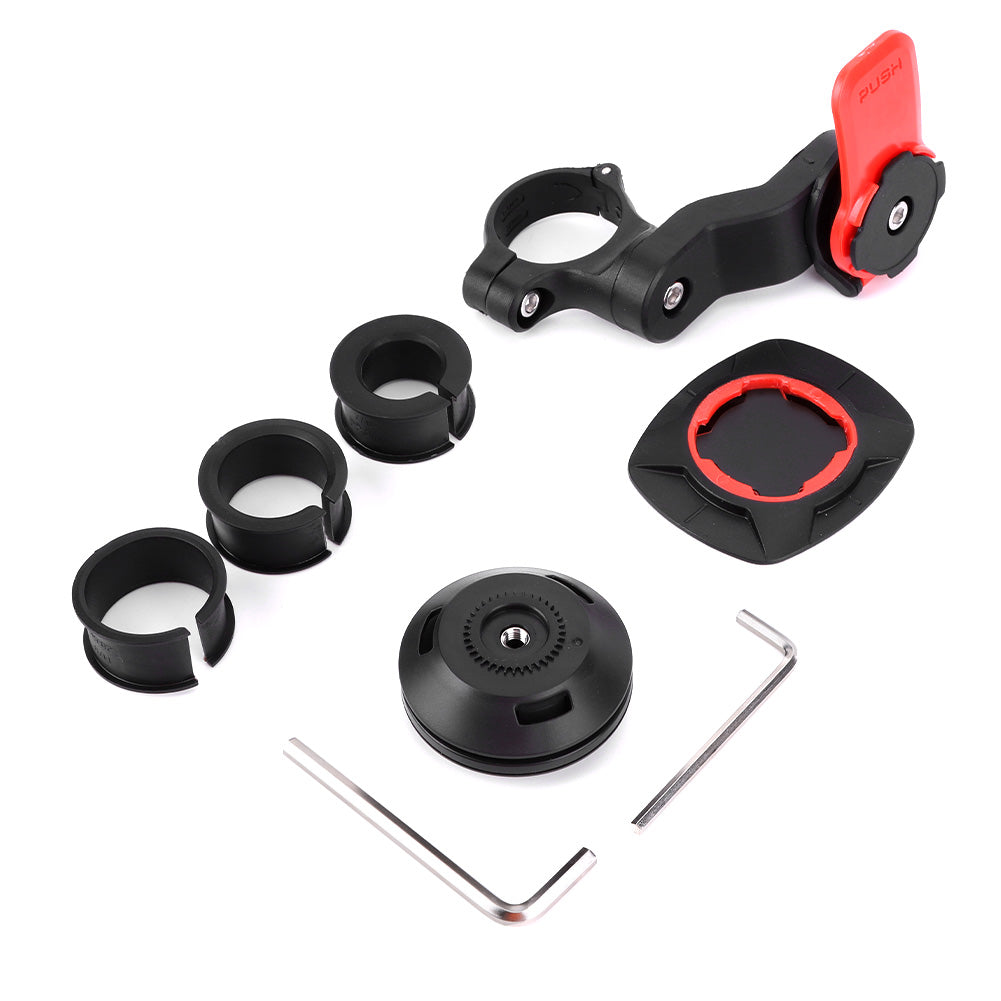 Universal Motorcycle Bike Phone Holder with Shock Absorber, 360° Rotatable MTB Handlebar Phone Stand for GPS Navigation
