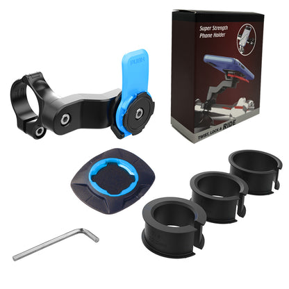 Universal Motorcycle Bike Phone Holder with Shock Absorber, 360° Rotatable MTB Handlebar Phone Stand for GPS Navigation