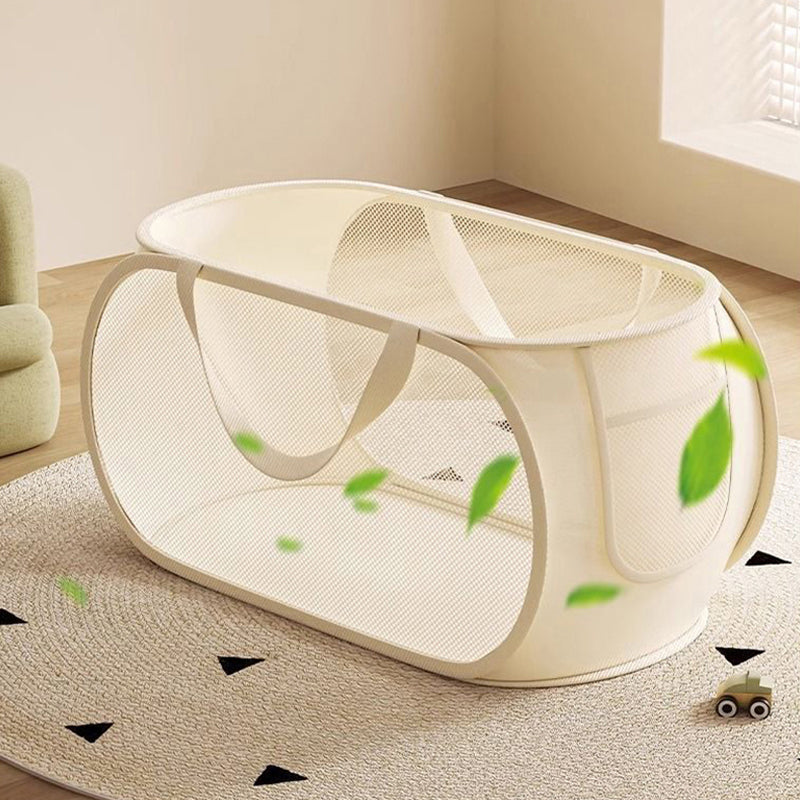 Large Capacity Children Toys Storage Basket, Laundry Basket Multifunctional, Breathable Mesh Bag for Dolls Storage