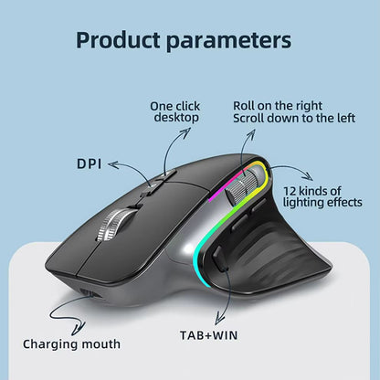 FluxCharge DualMode RGB Gaming Mouse  Bluetooth  24 G Rechargeable 1