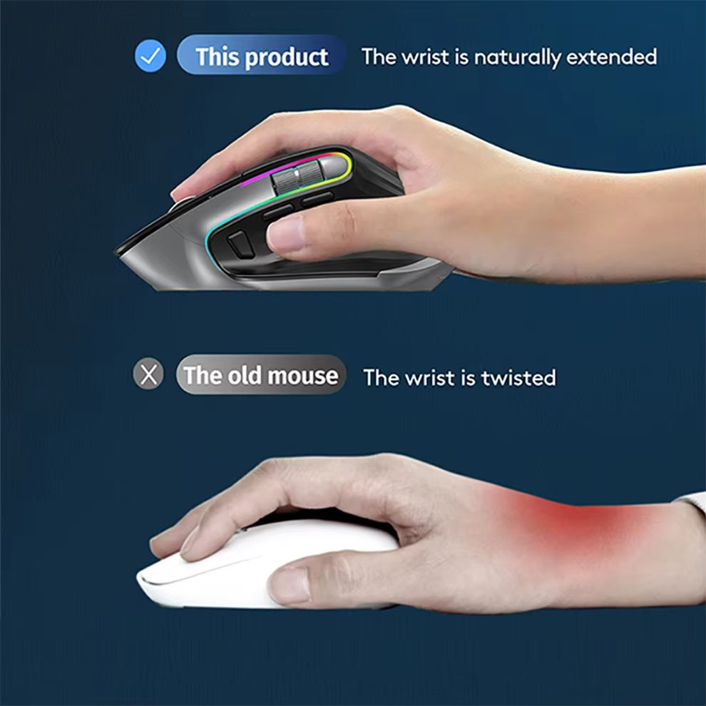 FluxCharge DualMode RGB Gaming Mouse  Bluetooth  24 G Rechargeable 2