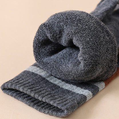 Mens Terry Toe Socks Cotton Striped Thick  Soft 5 Finger Socks For SweatAbsorbing Warmth  Party Dre 4