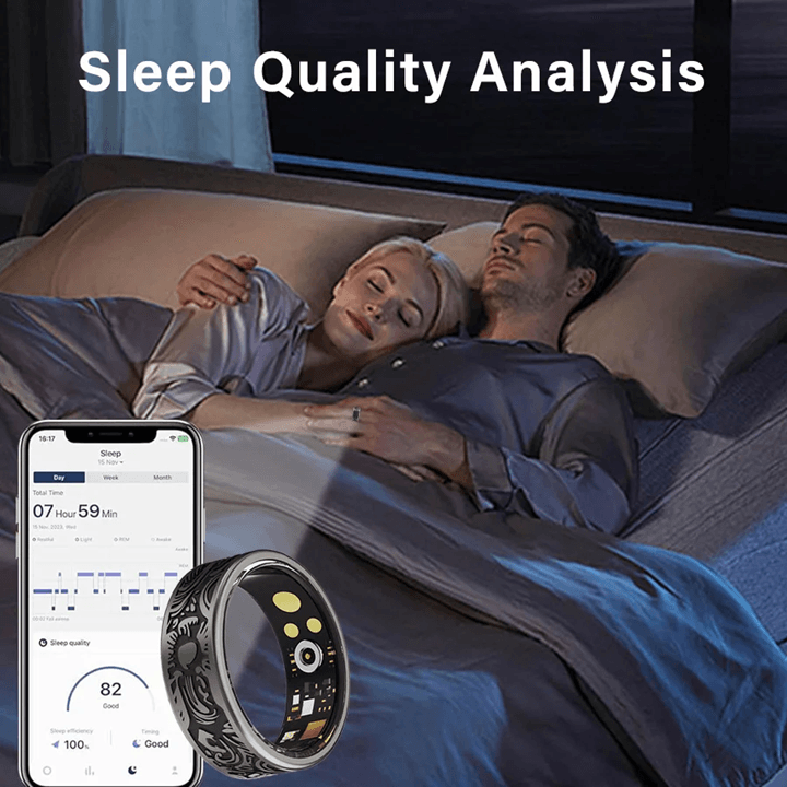 Smart Ring Heart Rate And Oximeter Fitness Tracker Waterproof Multi Sport Mode 2