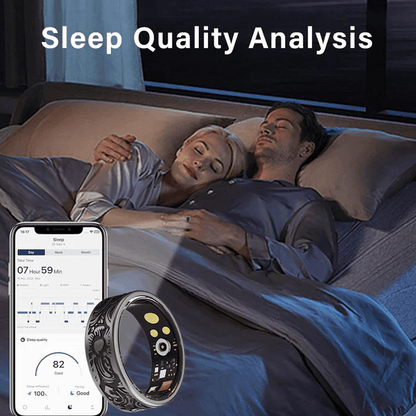 Smart Ring Heart Rate And Oximeter Fitness Tracker Waterproof Multi Sport Mode 2