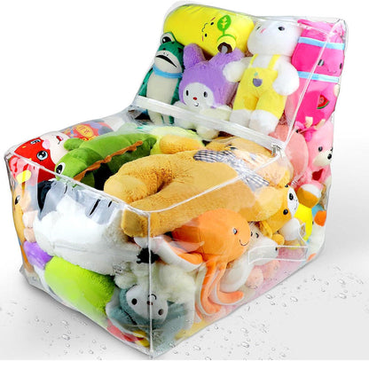 Waterproof Large Plush Toy Storage Stool Bag High Capacity Transparent PVC Childrens Toy Storage Ch 4