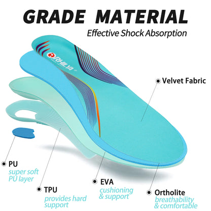Orthopedic High Arch Support Sport Insole For Plantar Fasciitis  Flat Feet Men  Women Sneaker Ortho 3