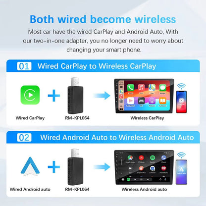 CarSync 2in1 PlugandPlay Wireless CarPlay  Android Auto Adapter 2